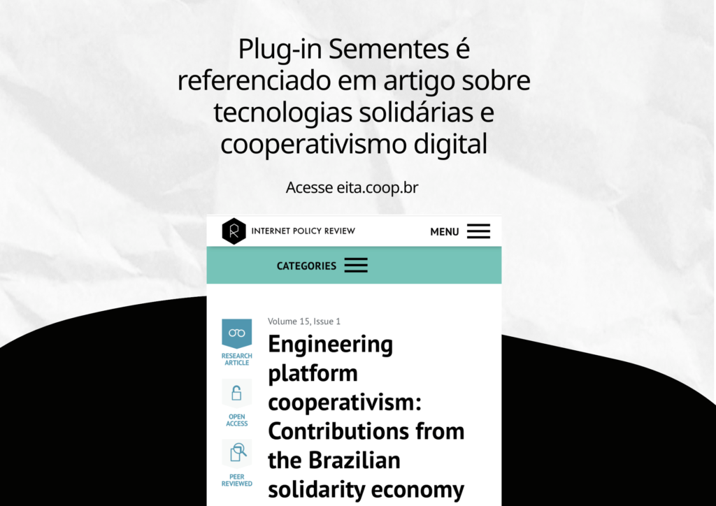 Plug-in Sementes é referenciado em artigo  sobre tecnologias solidárias e cooperativismo digital